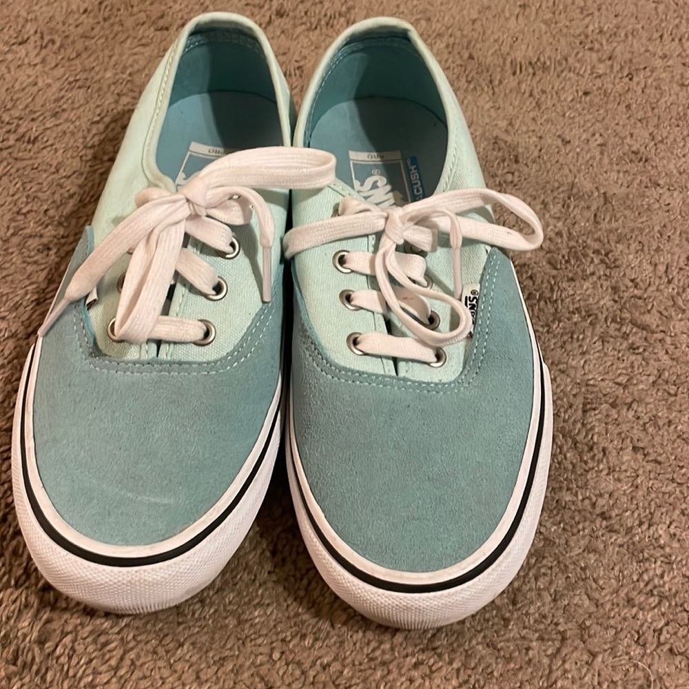 Two tone teal Vans